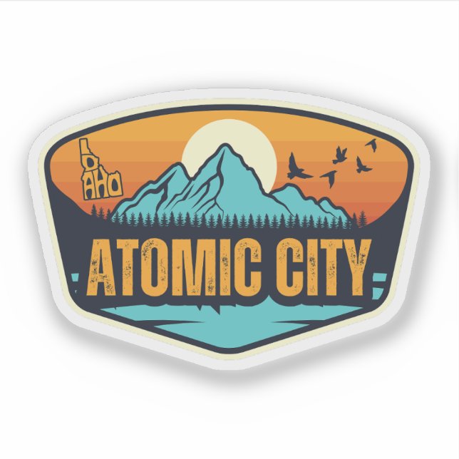 Adesivo Cidade Atômica, Idaho (Frente)