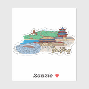 Adesivo cidade de beijing