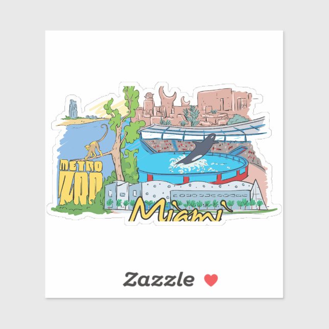 Adesivo cidade de Miami (Folha)