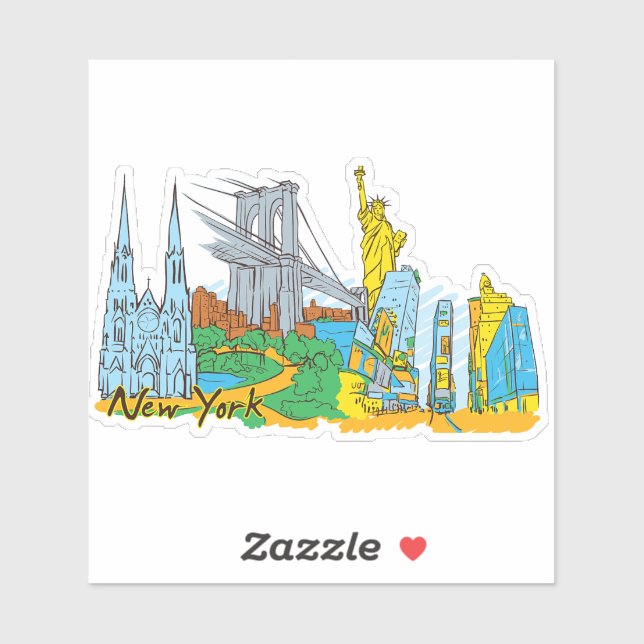 Adesivo Cidade de Nova Iorque (Folha)