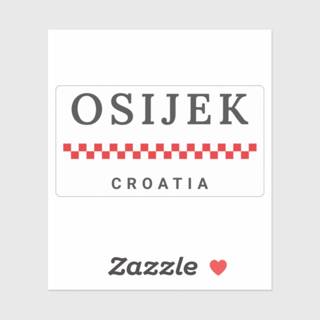 Adesivo Cidade de Osijek Croácia (Folha)