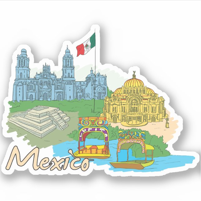 Adesivo Cidade do México (Frente)