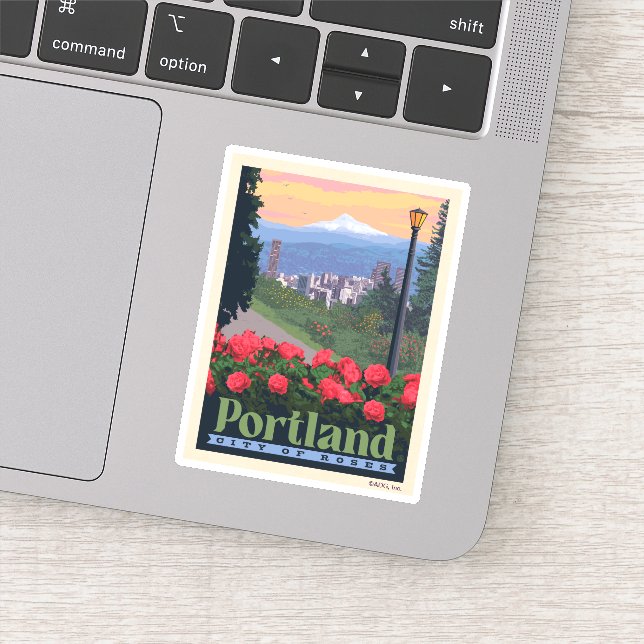 Adesivo Cidade dos Rosas | Portland, Oregon (Detalhe)