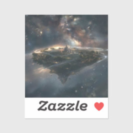 Adesivo Cidade espacial suspensa no universo