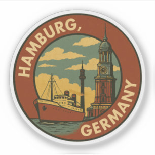 Adesivo Cidade portuária alemã de Hamburgo