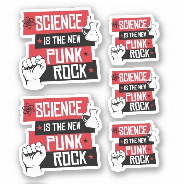 ADESIVO CIÊNCIA É A NOVA ROCHA DE PUNK (Frente)
