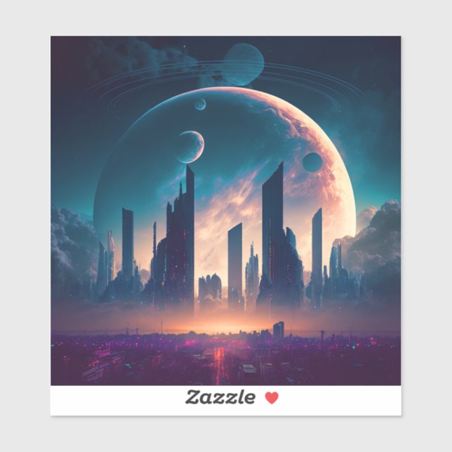 Adesivo Ciência Ficha Espacial Cyberpunk (Folha)