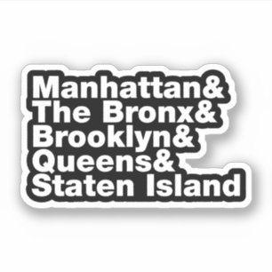 Adesivo Cinco Boroughs ~ Nova Iorque