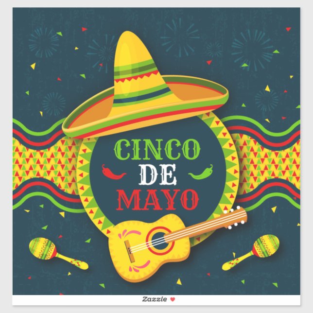 Adesivo Cinco De Mayo Sticker (Folha)