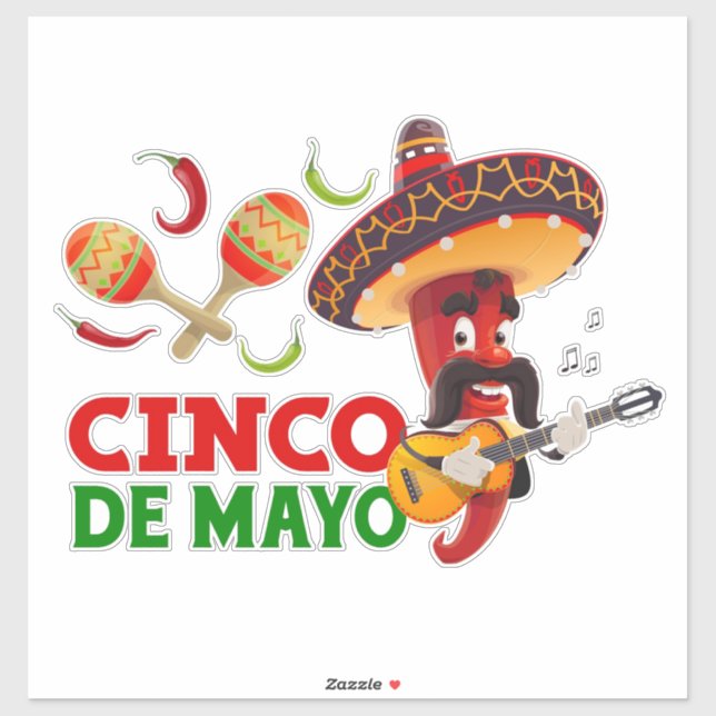 Adesivo Cinco De Mayo Sticker (Folha)
