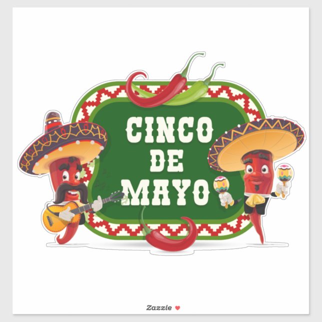 Adesivo Cinco De Mayo Sticker (Folha)