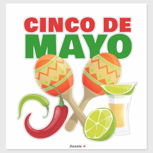 Adesivo Cinco De Mayo Sticker (Folha)