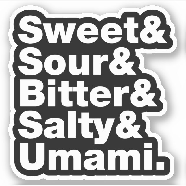 Adesivo Cinco gostos básicos (Frente)