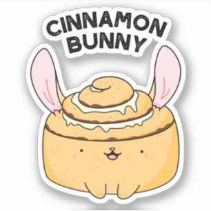 Adesivo Cinnamon Bunny Funny Cinnamon Bun Pun