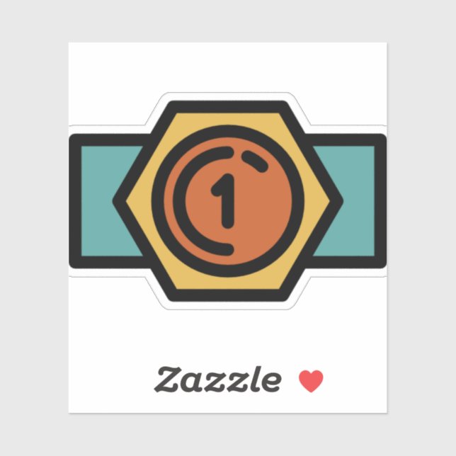 Adesivo cinto campeão (Folha)