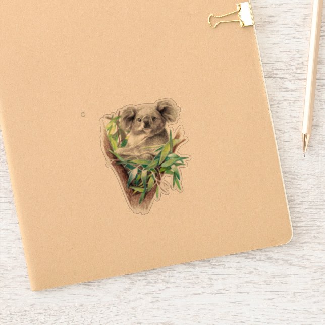 Adesivo Cinza bonitinho de Koala (Notebook)