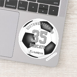 Adesivo cinza branca negra nome raparigas futebol rapazes