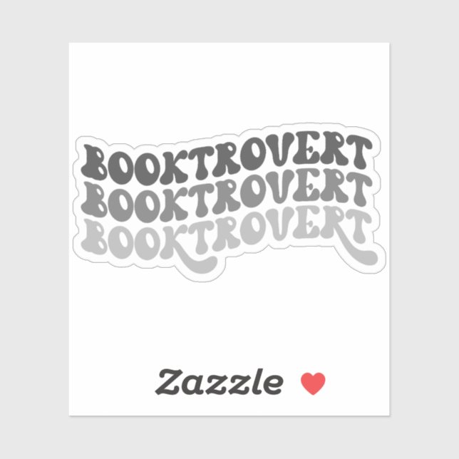 Adesivo Cinza Retro-Booktrovert Vinyl Sticker Multicolor (Folha)