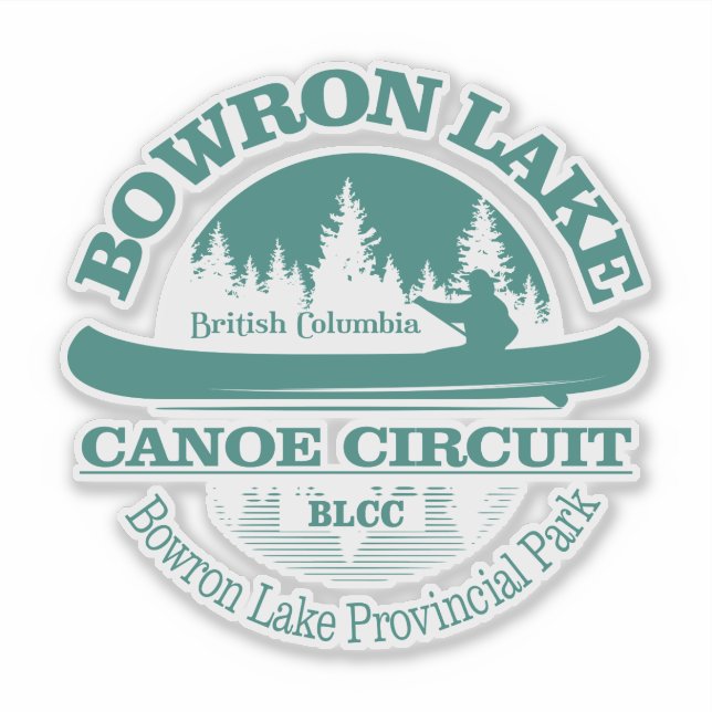 Adesivo Circuito da Canoa do Lago Bowron (Frente)