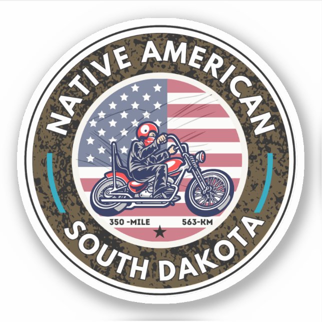 Adesivo Circuito de estrada nativo americano (Frente)