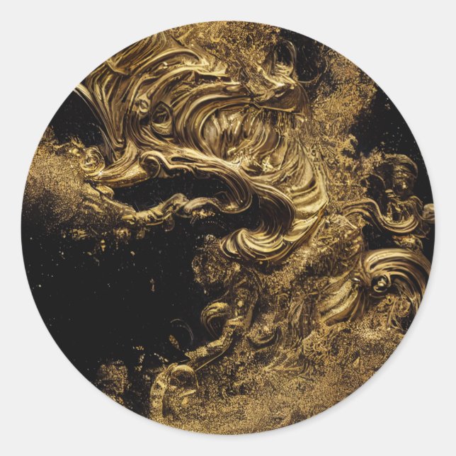 Adesivo circular clássico Medusa (Frente)