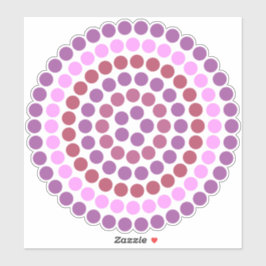 Adesivo Círculo de Pontos Rosa