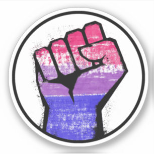 Adesivo Círculo de Punho do Orgulho Bissexual