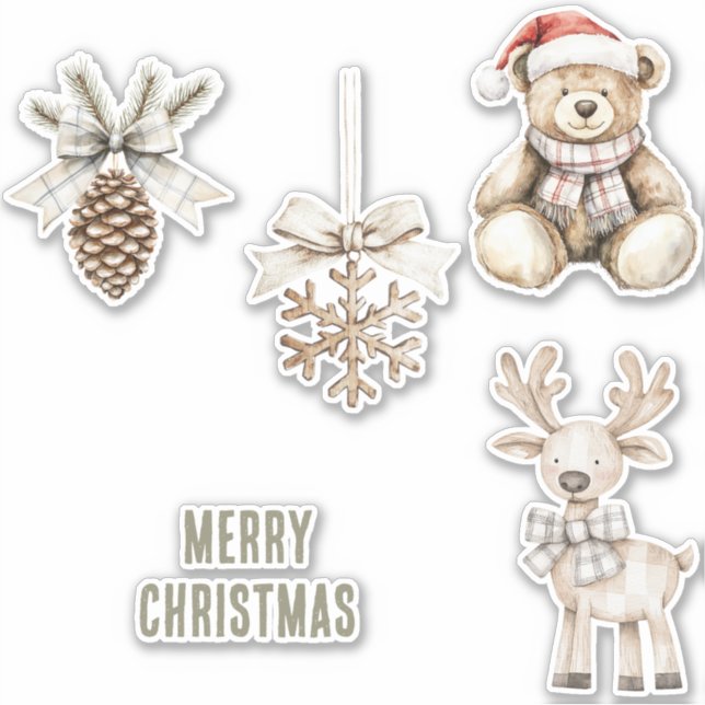 Adesivo Círculo Dourado de Literatura das Árvores de Natal (Frente)