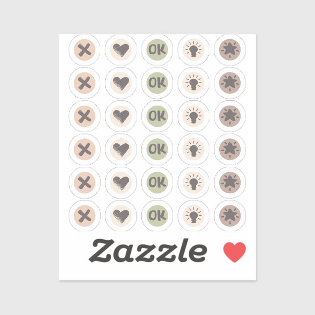 Adesivo Círculos de doodles para la planificación (Folha)