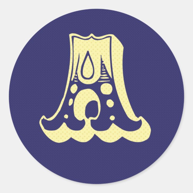 adesivo Circus A amarelo azul (Frente)