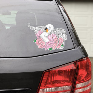 Adesivo Cisne e Flores