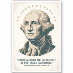 Adesivo Citação de George Washington Presidente Americano