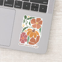 Citação de Inspiração Floral Retro Boho