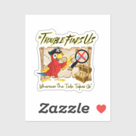 Adesivo citação de papagaio-pirata