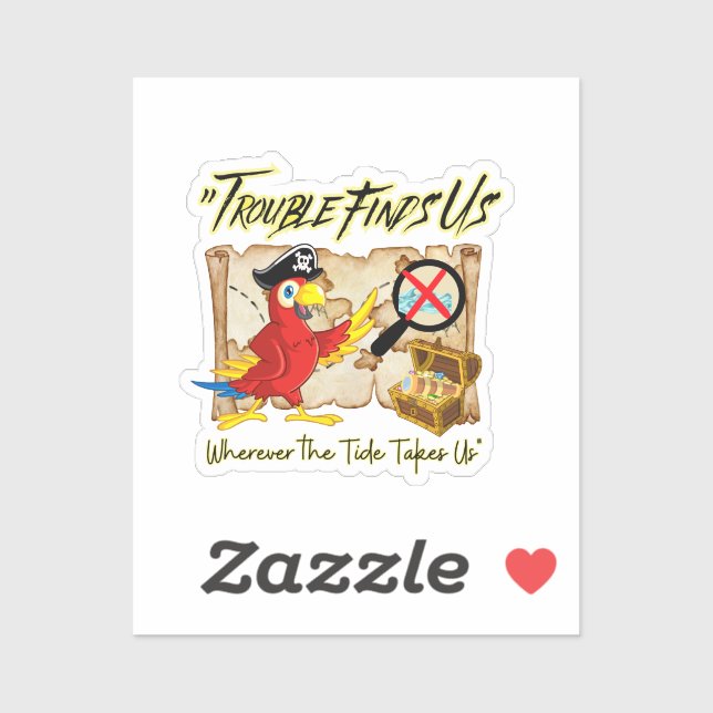 Adesivo citação de papagaio-pirata (Folha)