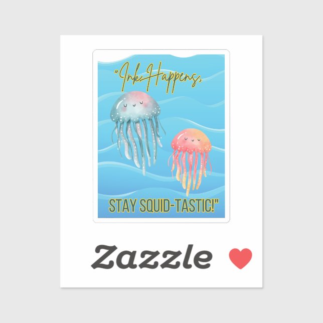 Adesivo citação dos animais oceanos (Folha)