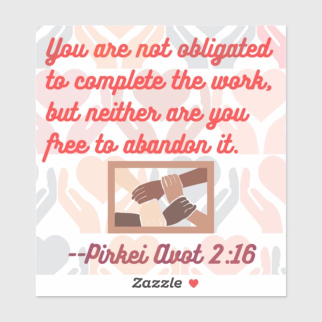 Adesivo Citação judaica: Tikkun Olam Sticker (Folha)