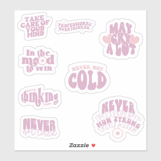 Adesivo citação motivacional de afirmação (Folha)