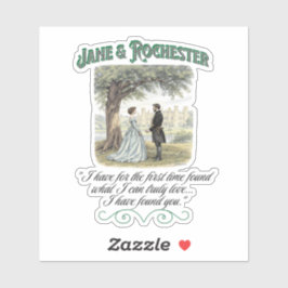 Adesivo Citação Romântica de Jane & Rochester Thornfield H