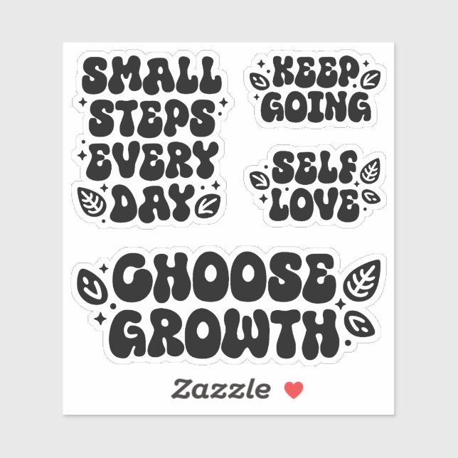 Adesivo Citações de amor próprio (Folha)