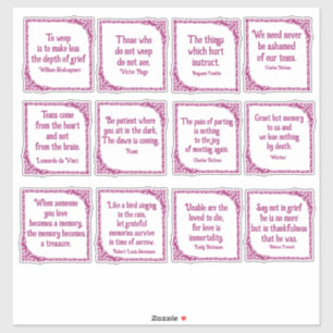 Adesivo Citações de tristeza em Ornamentado Vintage Magent