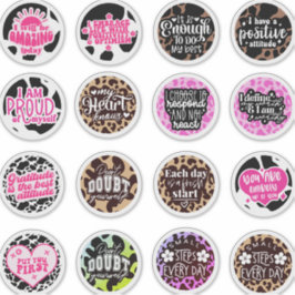 Adesivo Citações Positivas de Gratidão e tendências Inspir