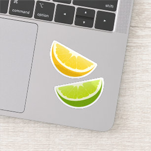 Adesivo Citrus Sticker Com Fatias De Limão E Limão