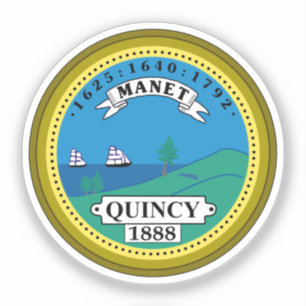 Adesivo City Seal de Quincy, Massachusetts