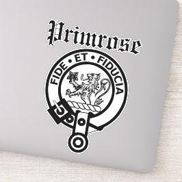 Adesivo Clã Escocês Primrose Crest Crachá Large Sticker