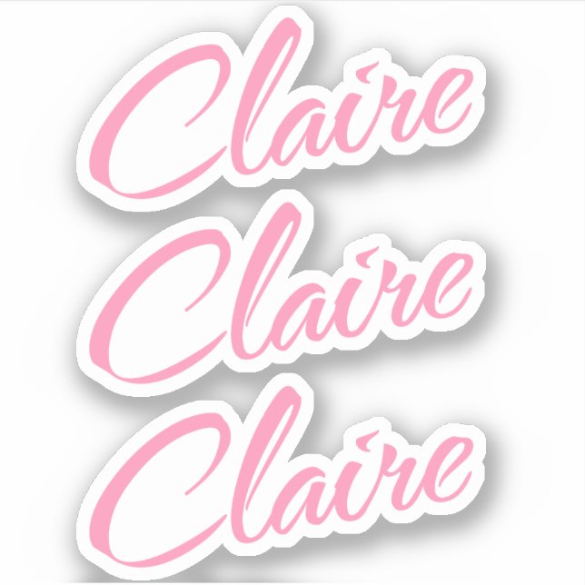 Adesivo Claire Decorative Name (Nome decorativo da Claire) (Frente)