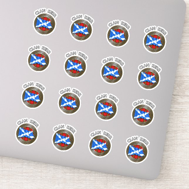 Adesivo Clan Baird Tartan Knot & Flag (Detalhe)