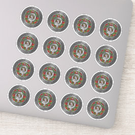 Adesivo Clan Baxter Crest & Tartan Knot