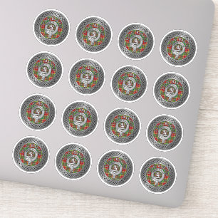 Adesivo Clan Baxter Crest & Tartan Knot