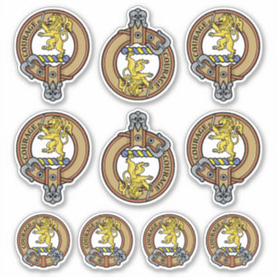 Adesivo Clan Cumming Crest Sticker Set